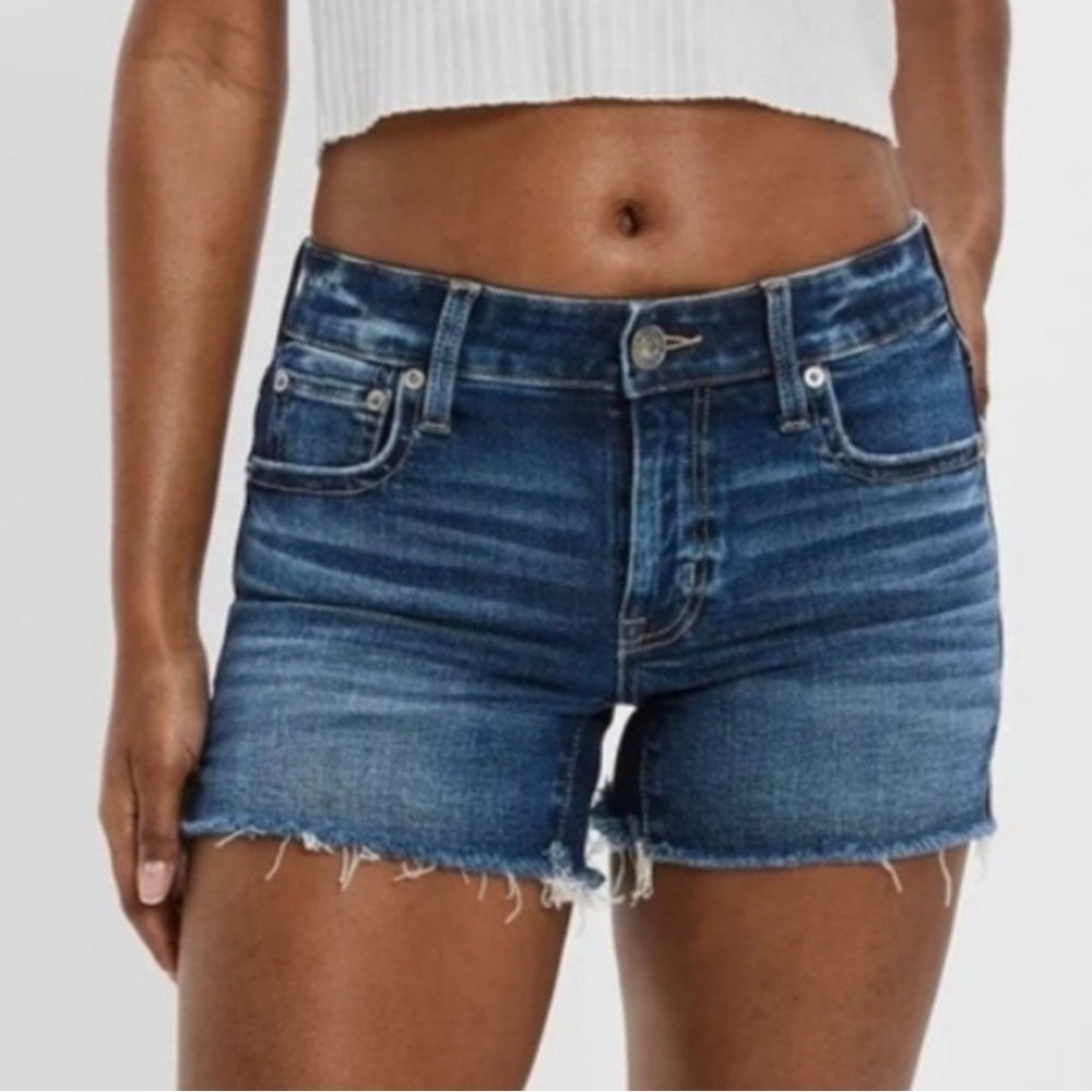 American Eagle hi rise-shortie Jean shorts, size 2